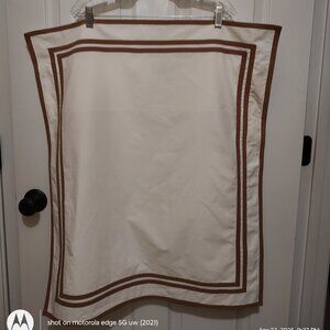 MATOUK PAIR STANDARD PILLOW SHAMS 350TC COTTON PERCALE IVORY-BRONZE TRIM 26x32